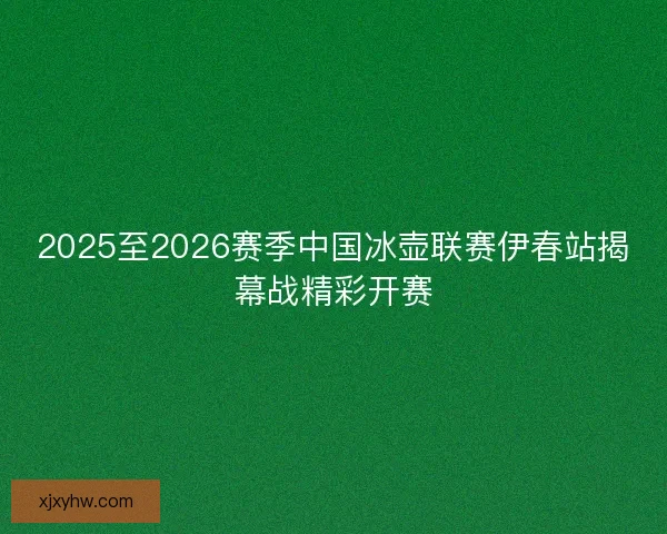 2025至2026赛季中国冰壶联赛伊春站揭幕战精彩开赛 2025至2026赛季中国冰壶联赛伊春站揭幕战精彩开赛